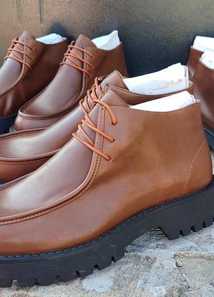 Кожаные мужские ботинки ботинки guess gorizia venuine