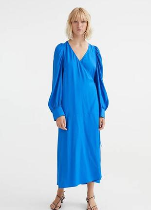 Платье на запах миди осенняя женская h&amp;m