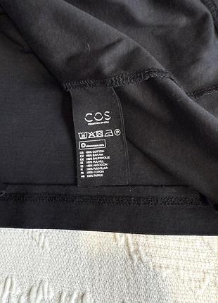 🖤👌🕳️ cos - женская футболка топ из гладкого хлопка 6