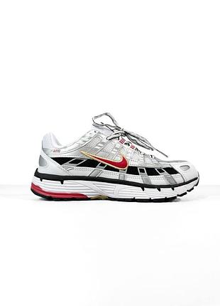 Кроссовки nike p-6000 white/silver/red 7