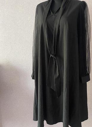 Модна сукня від shein з прозорими рукавами