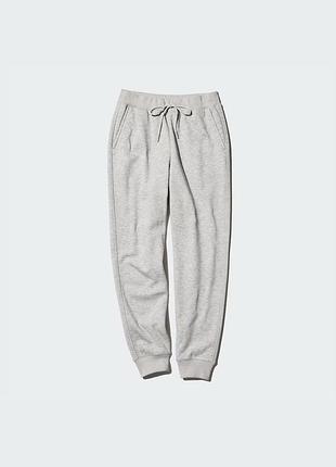Спортивні штани uniqlo сiрi heattech pile lined sweatpants