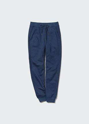 Спортивні штани uniqlo темно-синi heattech pile lined sweatpants