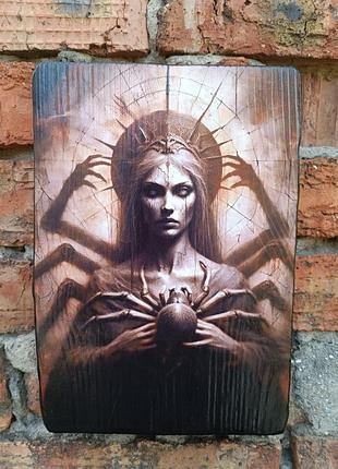 Панно на дереве “арахна”