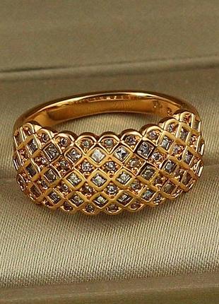 Кольцо xuping jewelry проповедь р 18 золотистое love-shopping