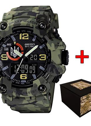 Awarder 002cmgruasi тризуб срібло зелений камуфляж + коробка.