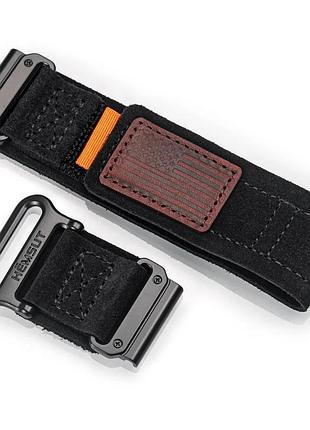Ремінець для годинника hemsut hga143 suede leather garmin black 22 mm