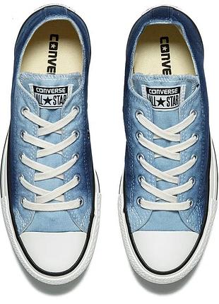 Кеди біло-блакитні converse