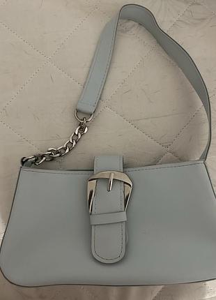 Голуба сумочка багет