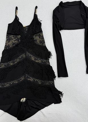 Продам маленьку чорну сукню з бахромою