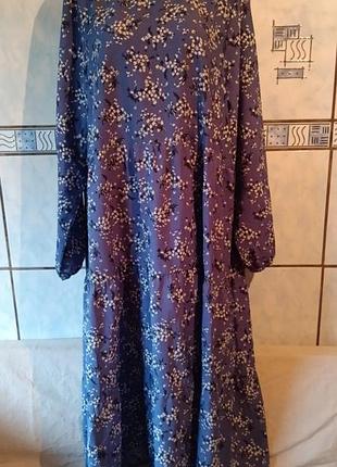 Ярусное платье в цветочный принт