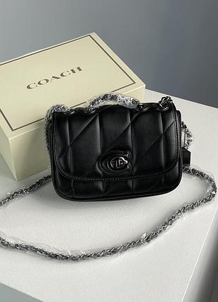 Шкіряна сумка пуф madison через плече стьобана co