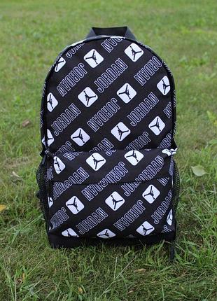 Городской повседневный рюкзак jordan черно-белый, портфель в школу