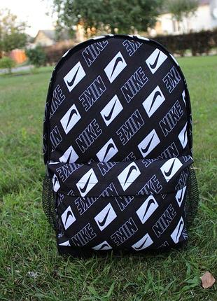 Повседневный городской рюкзак nike черно-белый, мужской подростковый портфель найк