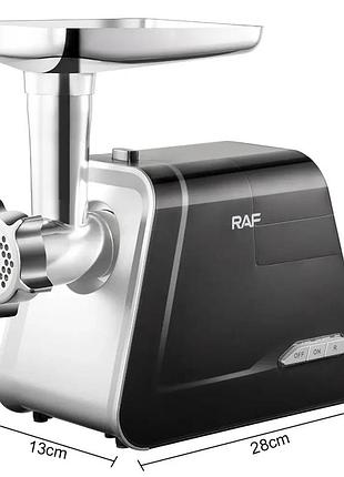 Электрическая мясорубка с насадками и защитой от перегрева raf r.3375 1000 вт