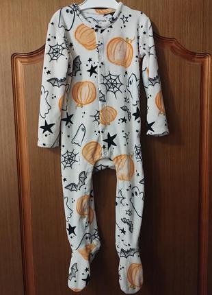 Чоловічок флісовий ,піжама, хелловін 12-18 міс.