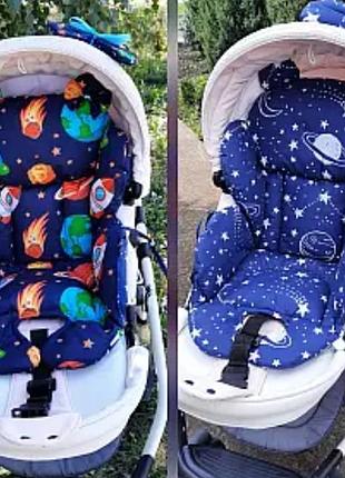 Матрасик, вкладка у прогулянковий візочок