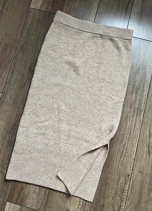 Тепла вʼязана спідниця міді розмір м