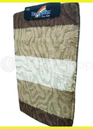 Комплект ковриков для ванной "brown wood" 60х100 см