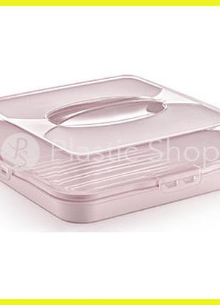 Тортівниця квадратна велика dunya пудрова