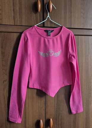 Укороченная кофта топ с длинным рукавом new look