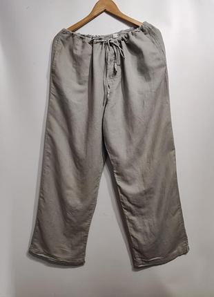 Calvin klein повседневные широкие льняные брюки