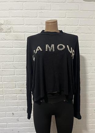 Жіноча укорочена кофта реглан оверсайз oversize