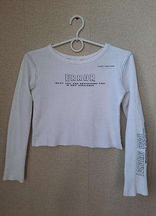 Лонгслив футболка топ pull&amp;bear кофта з написом !