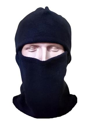 Балаклава тактическая флисовая универсальная черная