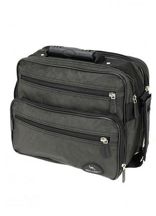 Мужская сумка wallaby 2407 с резиновой ручкой - 28х23х13см хаки