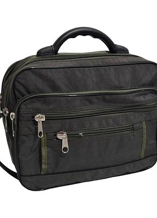 Мужская сумка на плечё с расширением bagstar хаки 38х18/22х28см