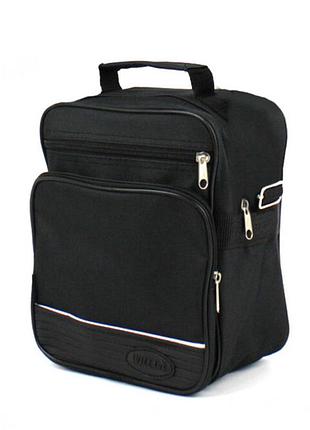 Вертикальна чоловіча барсетка wallaby 2660 - чорна 20х24х12см