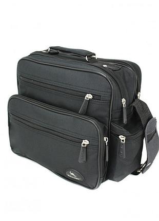 Чоловіча сумка wallaby 2440 - чорний 27х23х13см