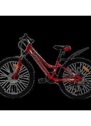 Велосипед спортивный детский titan best mate 26"13" красный-серый