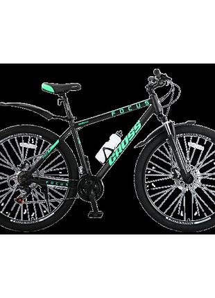 Cross велосипед cross focus 29" 19.5" черный-зеленый