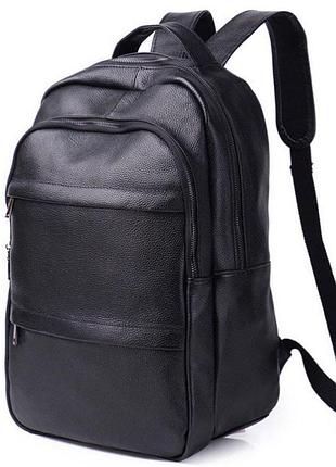 Городской рюкзак для ноутбука из натуральной кожи tiding bag b2-37342a черный 42х28х18см