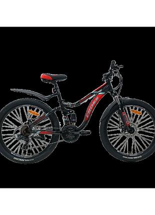 Cross велосипед cross pioneer 2024 26" 14" черный-красный