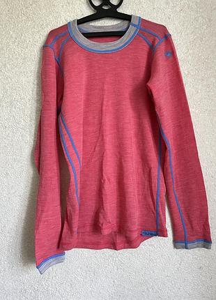 Рожева вовняна термо кофта 146/152