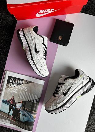 🌺женские кроссовки nike p-6000 w white black