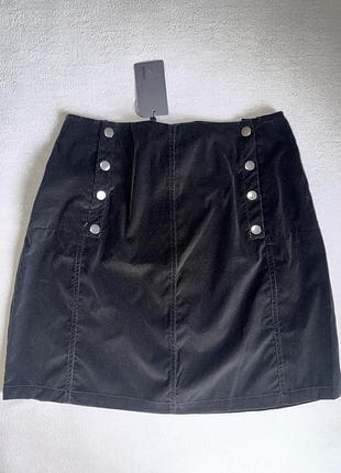 Легка велюрово-вельветова спідничка minimum хс. міні-нюанс