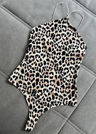 Боді майка комбідрес леопардовий принт h&m