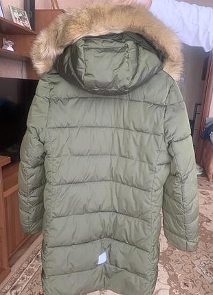 Зимова куртка- парка в ідеальному стані, оливкового коліру.