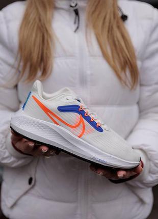 Кроссовки nike air zoom pegasus 39 white blue orange 4