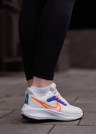 Кроссовки nike air zoom pegasus 39 white blue orange 3