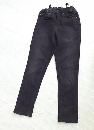 Джинсы stooker р 128см пояс на резинке черные