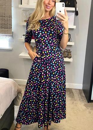 Длинное платье в цветные горохи, jolie moi, 16