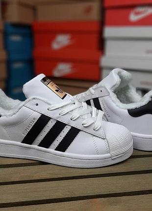 Adidas superstar белые с черными