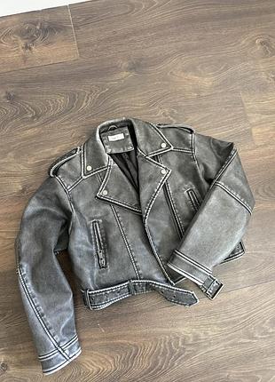 Шкіряна куртка косуха на дівчинку