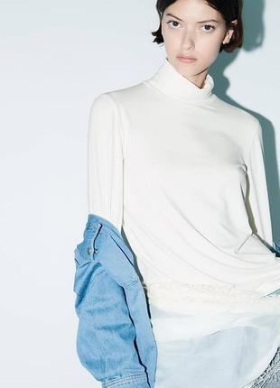 Тоненький лонгслів водолазка  з віскози zara
✨✨✨✨✨✨✨✨✨✨