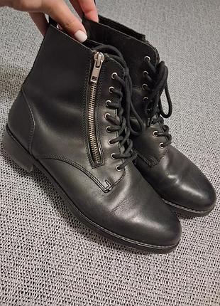 Полусапоги кожаные женские